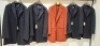 5 X BRAND NEW DAN JOHN COATS 4 IN NAVY BLUE IN SIZES 58 , 54 , 52 , 48 AND ONE IN RED IN SIZE 54 - RRP EACH &pound;150 - TOTAL RRP &pound;750