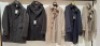 5 X BRAND NEW MIXED DAN JOHN COATS IN VARIOUS STYLES AND COLOURS IE GREY IN SIZE 46 , BLACK IN SIZE 44 , BLUE IN SIZE 50 , 2 IN WHITE / BROWN IN SIZES 46 AND 48 - RRP EACH &pound;150 - TOTAL RRP &pound;750