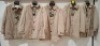 5 X BRAND NEW DAN JOHN COATS IN BEIGE IN SIZES 46 ,48 , 54 , 52 - RRP EACH &pound;140 - TOTAL RRP &pound;700