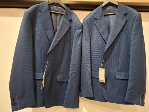 5 X BRAND NEW DAN JOHN SUIT BLAZERS IN BLUE IN MIXED SIZES 48,50,56,60 - RRP EACH £130
