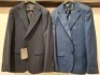 5 X BRAND NEW MIXED DAN JOHN SUIT BLAZERS LOT TO INCLUDE 4X IN NAVY IN SIZES 46,54,56 AND 1X IN BLUE IN SIZE 48 - RRP EACH &pound;130