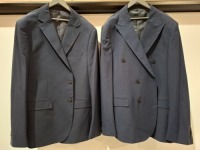 5 X BRAND NEW DAN JOHN SUIT BLAZERS IN NAVY IN MIXED SIZES 48,52,58,60 - RRP EACH &pound;130
