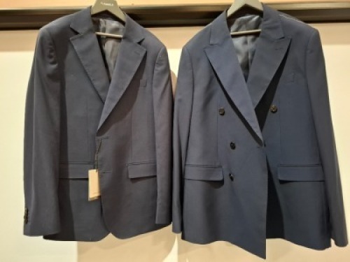 5 X BRAND NEW DAN JOHN SUIT BLAZERS IN NAVY IN MIXED SIZES 48,50.52,54