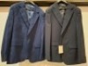5 X BRAND NEW MIXED DAN JOHN SUIT BLAZERS LOT TO INCLUDE 3X IN BLUE IN SIZES 46,52,54 AND 2X IN NAVY IN SIZE 48 - RRP EACH &pound;130