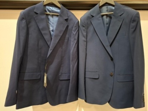 5 X BRAND NEW DAN JOHN SUIT BLAZERS IN NAVY IN MIXED SIZES 46,50,52 - RRP EACH &pound;130
