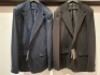 5 X BRAND NEW MIXED DAN JOHN SUIT BLAZERS LOT TO INCLUDE 4X NAVY IN SIZES 46,52,54 AND 1X IN BLACK IN SIZE 52 - RRP EACH &pound;130