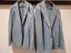 5 X BRAND NEW DAN JOHN SUIT BLAZERS IN WHITE/BLUE IN MIXED SIZES 46,48,52,56,58 - RRP EACH &pound;130
