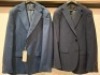 5 X BRAND NEW DAN JOHN SUIT BLAZERS LOT TO INCLUDE 4X IN NAVY IN SIZES 48,50,52 AND 1X IN NAVY IN SIZE 50