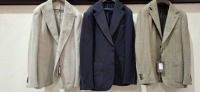 5 X BRAND NEW MIXED DAN JOHN SUIT BLAZERS LOT TO INCLUDE 3 X IN NAVY IN SIZES 44,50,54 , 1X IN GREY IN SIZE 50 , 1X IN GREEN IN SIZE 44 - RRP EACH &pound;130