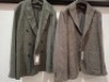 5 X BRAND NEW MIXED DAN JOHN SUIT BLAZERS LOT TO INCLUDE 3 X IN GREY IN SIZES 44,50,56 , 2X IN GREY/WHITE IN SIZES 54,56 - RRP EACH &pound;130