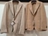 5 X BRAND NEW MIXED DAN JOHN SUIT BLAZERS LOT TO INCLUDE 4 X IN LIGHT BROWN IN SIZES 44,48,56 AND 1X IN WHITE/BROWN IN SIZE 58 - RRP EACH &pound;130