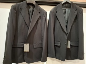 5 X BRAND NEW DAN JOHN SUIT BLAZERS IN BLACK IN SIZES 44,48,50,54,58 - RRP EACH £130