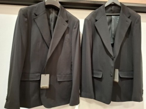 5 X BRAND NEW DAN JOHN SUIT BLAZERS IN BLACK IN SIZES 44,48,50,54,58 - RRP EACH &pound;130