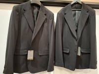 5 X BRAND NEW DAN JOHN SUIT BLAZERS IN BLACK IN SIZES 44,48,50,54,58 - RRP EACH &pound;130