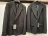 5 X BRAND NEW DAN JOHN SUIT BLAZERS IN BLACK IN SIZES 44,48,50,54,58 - RRP EACH &pound;130