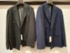 5 X BRAND NEW MIXED DAN JOHN SUIT BLAZERS LOT TO INCLUDE 3 X IN BLACK IN SIZES 46,50,56 AND 2X IN NAVY BLUE IN SIZES 44,52 - RRP EACH &pound;130