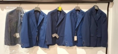 5 X BRAND NEW MIXED DAN JOHN SUIT BLAZERS IN BLUE / NAVY IN SIZES 50 , 48 , 60 , 54 - RRP EACH &pound;130