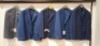 5 X BRAND NEW MIXED DAN JOHN SUIT BLAZERS IN BLUE / NAVY IN SIZES 50 , 48 , 60 , 54 - RRP EACH &pound;130
