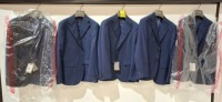 5 X BRAND NEW DAN JOHN SUIT BLAZERS IN NAVY BLUE IN SIZES 46 , 48 AND 50 - RRP EACH &pound;130