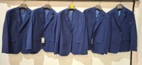 5 X BRAND NEW DAN JOHN SUIT BLAZERS IN NAVY BLUE IN SIZES 60 , 52 , 56 , AND 58 - RRP EACH &pound;130