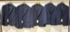 5 X BRAND NEW DAN JOHN SUIT BLAZERS IN NAVY BLUE IN SIZES 54 , 48 , 52, 60 AND 44 - RRP EACH &pound;130