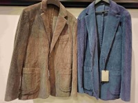 5 X BRAND NEW MIXED DAN JOHN SUIT BLAZERS LOT TO INCLUDE 3 X LIGHT BLUE IN SIZES 44,46,54 , 2X IN BROWN IN SIZES 44,56 - RRP EACH &pound;130
