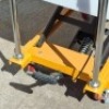 150 KG CAPACITY LIFTING PLATFORM TROLLEY WITH PNEUMATIC FOOT PUMP AND HANDLE RELEASE. MAX LIFT HEIGHT 700MM - 4