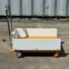 150 KG CAPACITY LIFTING PLATFORM TROLLEY WITH PNEUMATIC FOOT PUMP AND HANDLE RELEASE. MAX LIFT HEIGHT 700MM - 5
