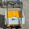 150 KG CAPACITY LIFTING PLATFORM TROLLEY WITH PNEUMATIC FOOT PUMP AND HANDLE RELEASE. MAX LIFT HEIGHT 700MM - 6