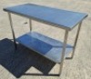 STAINLESS STEEL FOOD PREPARATION TABLE 122 X 61 X 90CM HIGH
