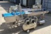 STAINLESS STEEL PNEUMATIC FILLING MACHINE / AUTOMATIC FOOD DEPOSITING MACHINE WITH BELT & FILLING CONTROLLERS WITH KEYS, OUTSTANDING COMPRESSOR AND SHENDE AIR CYLINDER (EXCEPTIONALLY CLEAN)
