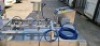 STAINLESS STEEL PNEUMATIC FILLING MACHINE / AUTOMATIC FOOD DEPOSITING MACHINE WITH BELT & FILLING CONTROLLERS WITH KEYS, OUTSTANDING COMPRESSOR AND SHENDE AIR CYLINDER (EXCEPTIONALLY CLEAN) - 2