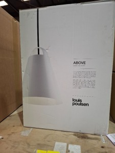 1 X BRAND NEW IN BOX LOUIS POULSEN ABOVE PENDANT 400 200W E27 IN WHITE - RRP £450
