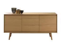 1 X BRAND NEW 3 DOOR CREDENZA SIDEBOARD IN OAK IN SIZE L 140 X D 45 X H 79 CM IN TWO BOXES - RRP £680