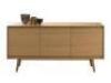 1 X BRAND NEW 3 DOOR CREDENZA SIDEBOARD IN OAK IN SIZE L 140 X D 45 X H 79 CM IN TWO BOXES - RRP &pound;680