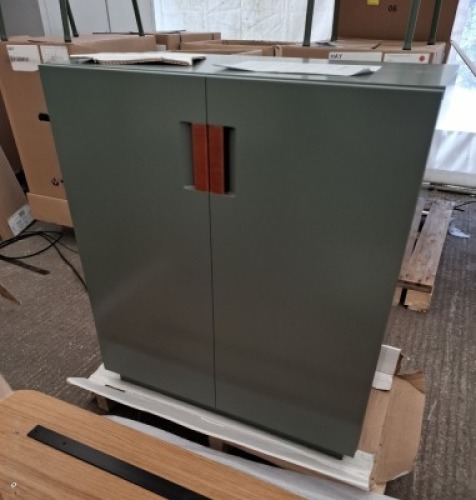 1 X BRAND NEW ASPLUND FRAME 80 MEDIUM WOODEN SIDEBOARD IN OLIVE - IN SIZE H 90 X W 80 X D 42 CM - RRP &pound;1555