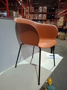 3 X BRAND NEW ELEFY JH28 CHAIRS IN COPPER BROWN - RRP EACH £240