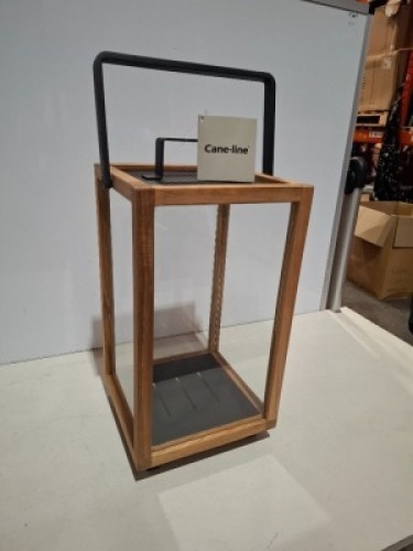 2 X BRAND NEW IN BOX CANE - LINE LIGHTHOUSE LANTERNS IN TEAK - LAVA GREY SMALL IN ONE BOX - RRP EACH &pound;180