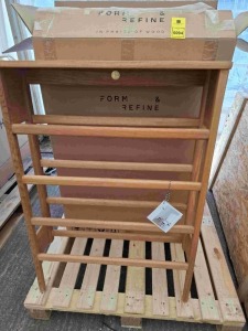 1 X BRAND NEW FORM & REFINE A LINE SHOE RACK IN OAK IN SIZE H 100 CM X D 25 CM - RRP £525
