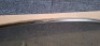 1 X USED 3-SEATER SOFA BED IN CREAM LEATHER LOOK / CHARCOAL FABRIC BED SIZE L 200 X W 145 X 45 SOFA SIZE 200 X W 95 X H 72 (NOTE CHROME BASE SLIGHTLY ERODED - 3