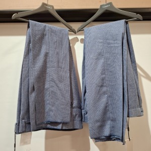 12 X BRAND NEW DAN JOHN BLUE TROUSERS IN VARIOUS SIZES 48 , 46 , 56 , 50 , 58 ETC - RRP EACH £60 - TOTAL RRP £720