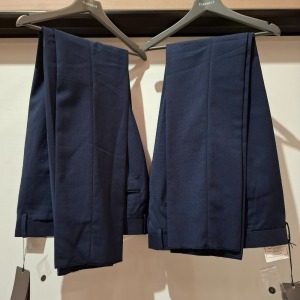12 X BRAND NEW DAN JOHN NAVY BLUE TROUSERS IN VARIOUS SIZES 48 , 54 , 50 ETC - RRP EACH £60 - TOTAL RRP £720