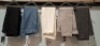 12 X BRAND NEW MIXED DAN JOHN TROUSERS IN VARIOUS COLOURS BLUE , WHITE , NAVY BLUE , BLACK / WHITE IN VARIOUS SIZES 54 , 50 , 60 , 46 ETC - EACH RRP &pound;60 - TOTAL RRP &pound;720