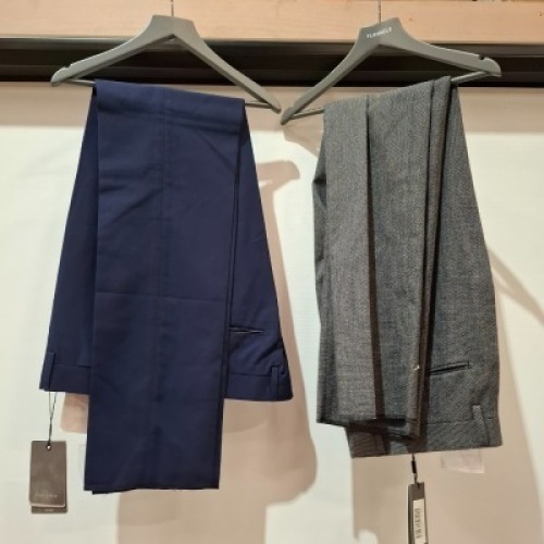 12 X BRAND NEW MIXED DAN JOHN TROUSERS IN ROYAL BLUE AND ANTHRACITE IN VARIOUS 46 , 50 ,52 , 56 , ECT - RRP EACH &pound;60 TOTAL RRP &pound;720