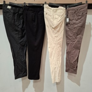 12 X BRAND NEW MIXED DAN JOHN TROUSERS IN VARIOUS COLOURS / STYLES BLACK , WHITE , BLUE , TORTORE IN VARIOUS SIZES 50 ,52 , 46 , 48 ETC - RRP EACH £60 - TOTAL £720