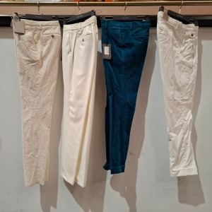 12 X BRAND NEW MIXED DAN JOHN TROUSERS IN VARIOUS COLOURS / STYLES , COCCLO , WHITE , GREY , BLUE IN VARIOUS SIZES 46 , 58 , 48 , 44 ETC - RRP EACH £60 - TOTAL RRP £720