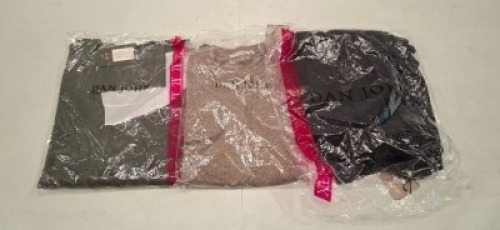20 X BRAND NEW DAN JOHN MIXED CLOTHING LOT TO INCLUDE SWEATSHIRT IN BROWN IN SIZE L , SWEATSHIRT IN GREEN IN SIZE XXL , SWEATSHIRT IN GREY IN XL ETC IN ONE TRAY (NOTE TRAY NOT INCLUDED)
