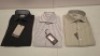 20 X BRAND NEW DAN JOHN BUTTONED SHIRTS IN VARIOUS COLOURS GREEN , WHITE/GREY , CHARCOAL GREY IN SIZES 38,39,40 SLIM FIT ETC IN ONE TRAY (NOTE TRAY NOT INCLUDED)