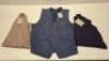 20 X BRAND NEW DAN JOHN MIXED CLOTHING LOT TO INCLUDE WAISTCOAT IN BLUE IN SIZE XXXL , SWEATSHIRT IN BROWN IN XXXL , BUTTONED TURTLENECK JUMPER IN BLUE IN SIZE L ETC IN ONE TRAY (TRAY NOT INCLUDED)