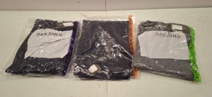 20 X BRAND NEW DAN JOHN MIXED CLOTHING LOT TO INCLUDE BUTTONED SWEATSHIRT IN BLUE IN XXXL , SWEATSHIRT IN NAVY IN SIZE S , SWEATSHIRT IN GREY IN SIZE XL ETC IN ONE TRAY (TRAY NOT INCLUDED)